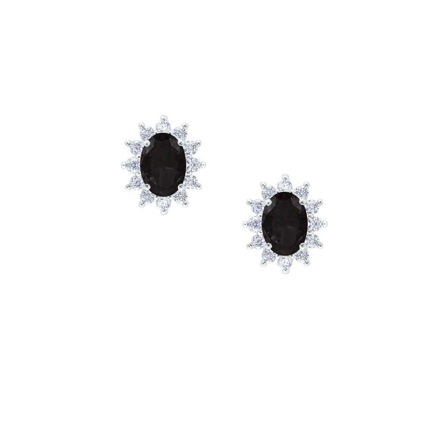 CANDY | Ohrringe Royal, 925 Sterling Silber, Schwarz