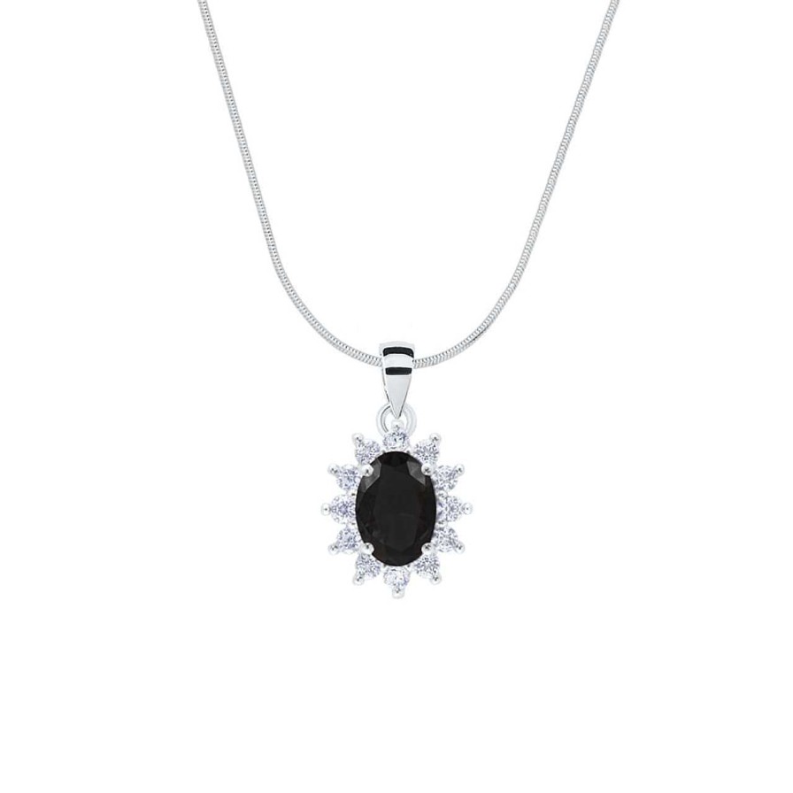 CANDY | Halskette Royal, 925 Sterling Silber, Schwarz