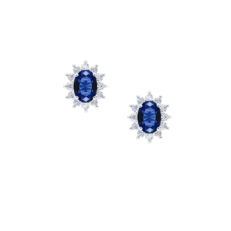 CANDY | Ohrringe Royal, 925 Sterling Silber, Blau