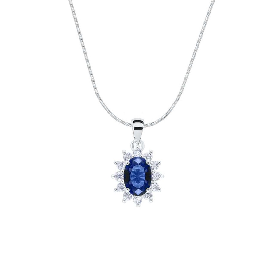 CANDY | Halskette Royal, 925 Sterling Silber, Blau