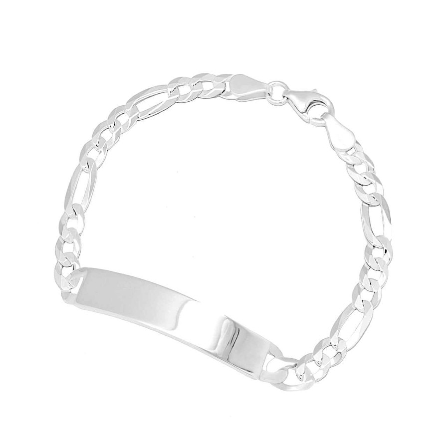 CANDY | Id-Armband Figaro 8.0 Mm, 925 Sterling Silber