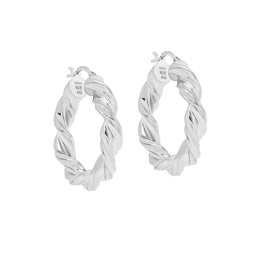 CANDY | Creolen Raffia, 925 Sterling Silber