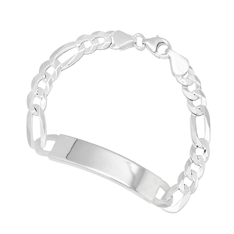 CANDY | Id-Armband Figaro 10.0 Mm, 925 Sterling Silber